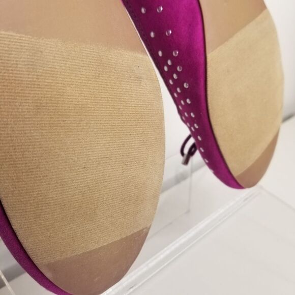 Arizona Jean's Co Womens Fuchsia Studded Slip On Ballet Flats Size 9M - Picture 9 of 16